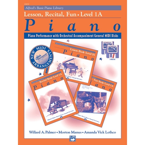 Alfred's Basic Piano Library (ABPL) General Midi Lesson Recital Fun Level 1A