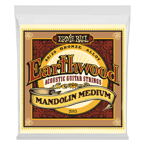 Ernie Ball Earthwood Mandolin Medium Loop End 80/20 Bronze Acoustic Guitar String, 10-36 Gauge