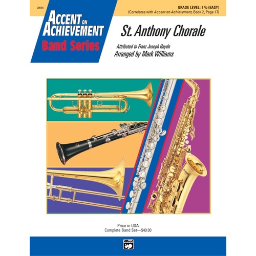 St Anthony Chorale Concert Band Sheet Music Grade 1.5