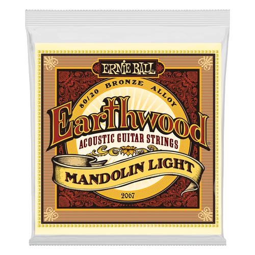 Ernie Ball Earthwood Mandolin Light Loop End 80-20 Bronze Acoustic Guitar String, 9-34 Gauge