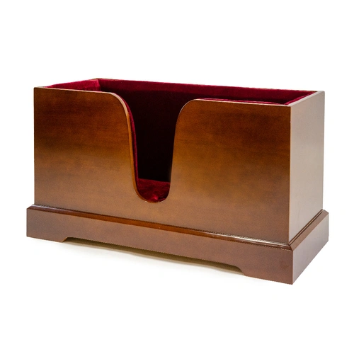 Walnut Double Bass Stand - Box Shaped, 435mm Height, 364mm Depth, 755mm Length, Internal Height 300mm, Depth 260mm, Length 660mm