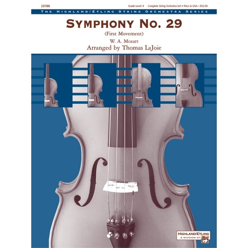 Symphony No 29 1st Movement String Orchestra Sheet Music Grade 4
