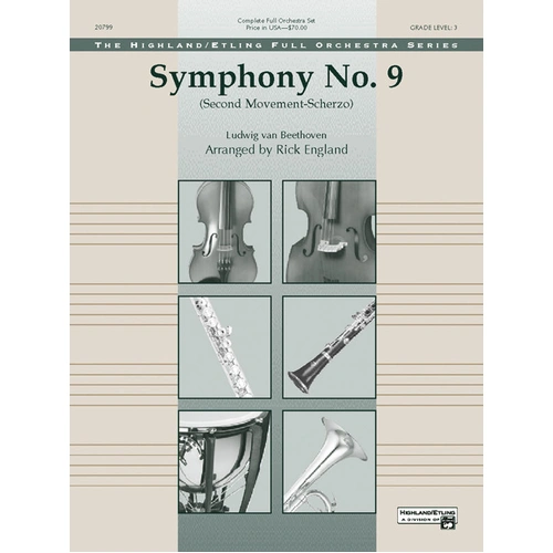 Symphony No. 9 2nd Movement Full Orchestra Sheet Music - Beethoven