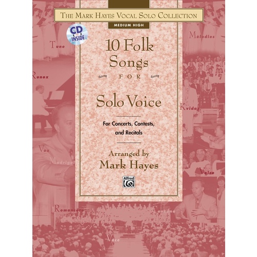 Folk Songs 10 For Solo Voice Med/High Book/CD