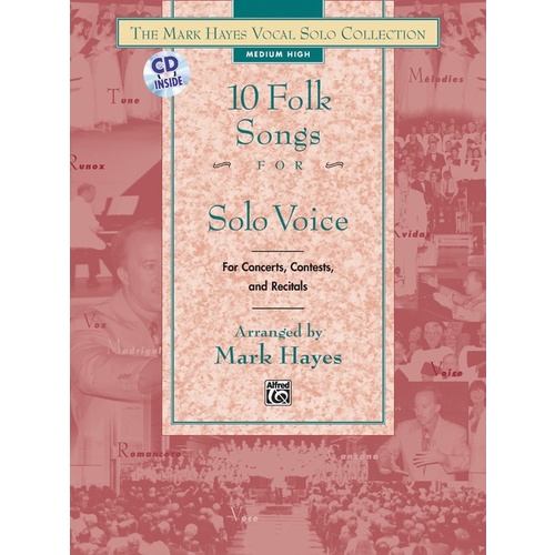 Folk Songs 10 For Solo Voice Med/Low Book/CD