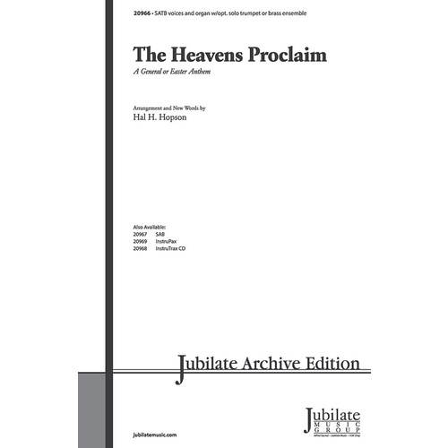 Heavens Proclaim SATB Level 4 Arr Hopson