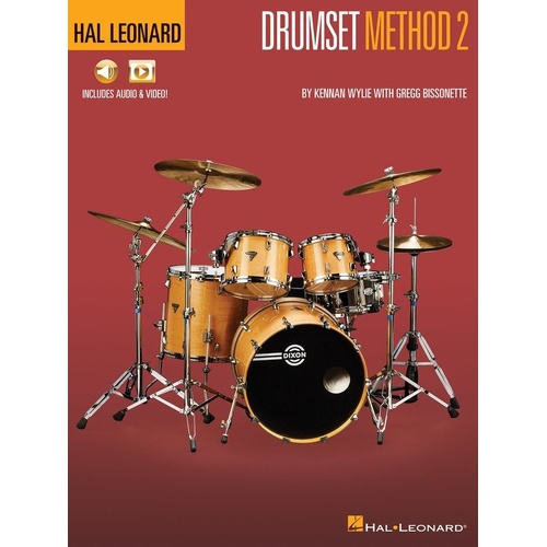 Hal Leonard Drumset Method Book 2 with Audio Tracks and Video Lessons