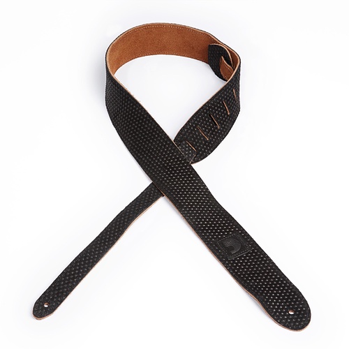 D'Addario 2 Inch Leather Embossed Guitar Strap  Bumpy Dotted Design