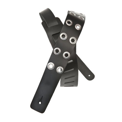 Planet Waves Metal Collection Leather Guitar Strap, Grommet 2