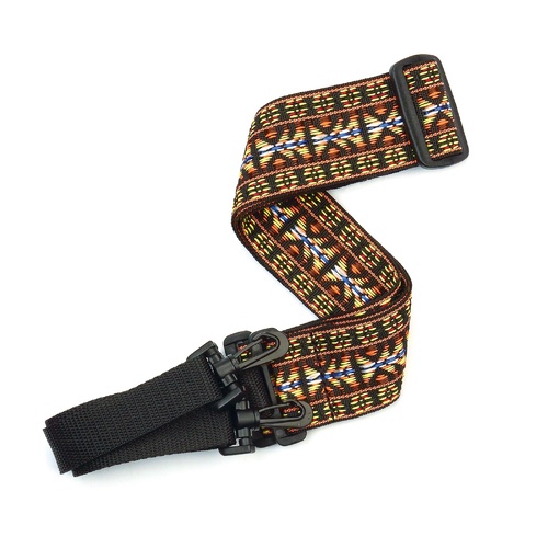 Woven Banjo Strap, Hootenanny - Yellow and Brown by D'Addario