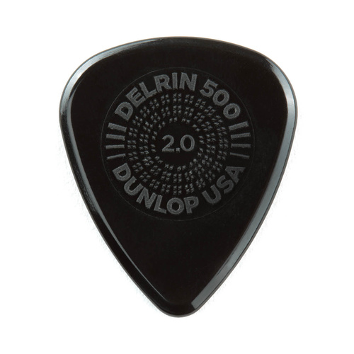 6 x Jim Dunlop Prime Grip DELRIN 500 2.00MM Gauge Guitar Picks 450R