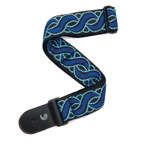 Woven Guitar Strap, Blue Twist, by D'Addario
