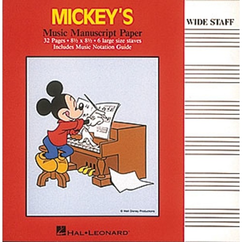 Mickeys Manuscript Paper Book (Softcover Book)