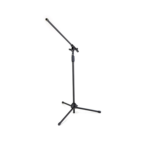 Mic Stand with Boom - Black, Adjustable Tripod Base, Foldable Legs