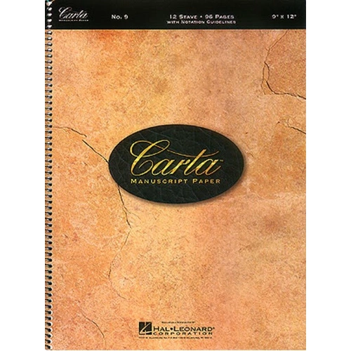 Carta Manuscript Basic 96pg 12st Spiral Bound Music Notation Guide