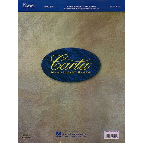 Carta Manuscript 24Shts 16St Dbl Sided (Softcover Book)