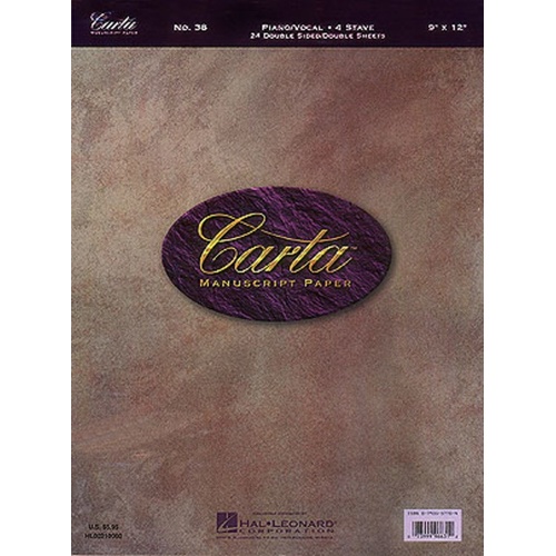 Carta Manuscript 24Shts 4Sys Piano/Vox (Softcover Book)