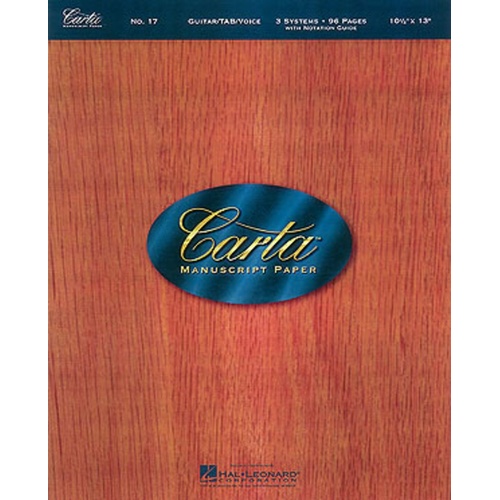 Carta Manuscript Guitar 96Pg Guitar/Tab/Vox (Softcover Book)