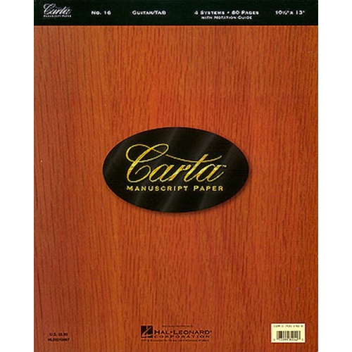 Carta Manuscript Guitar 40Pg Guitar TAB (Softcover Book)