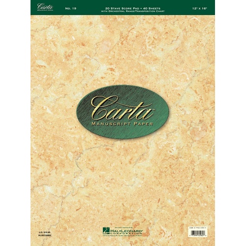 Carta Manuscript Pro 40Shts 20St Sc/Pad (Softcover Book)