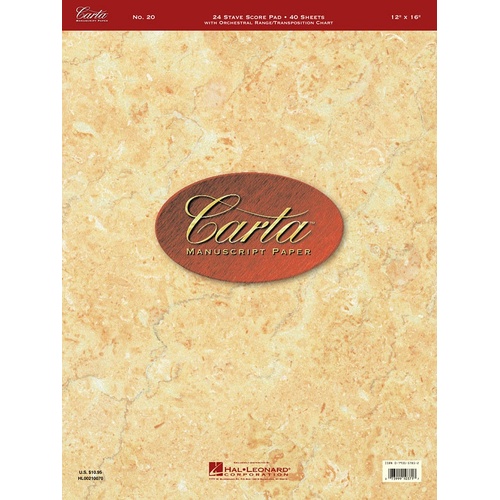 Carta Manuscript Pro 40Shts 24St Sc/Pad (Softcover Book)