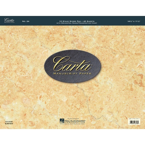 Carta Manuscript Pro 40Shts 10St Sc/Pad (Softcover Book)