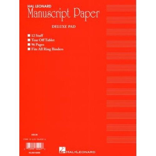 Deluxe Manuscript Pad 96Pg Red Australian 