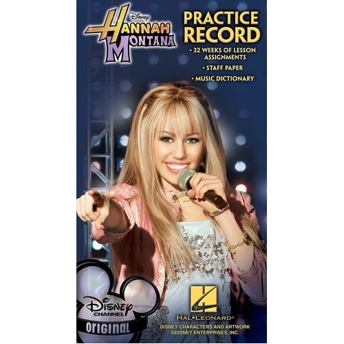 Hannah Montana Music Practice Record Log