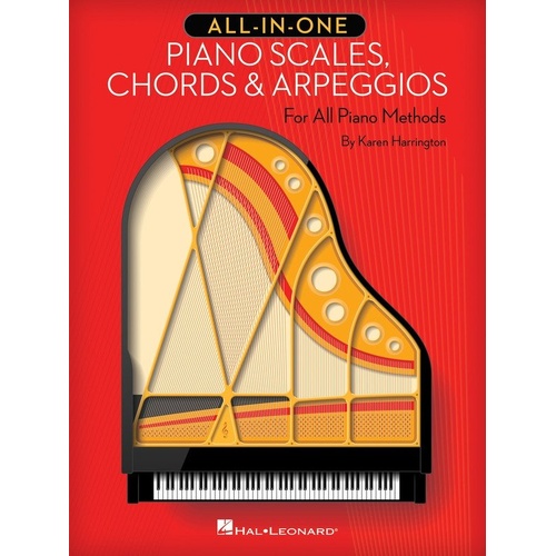 All-in-One Piano Scales, Chords & Arpeggios by Hal Leonard, 88 Pages