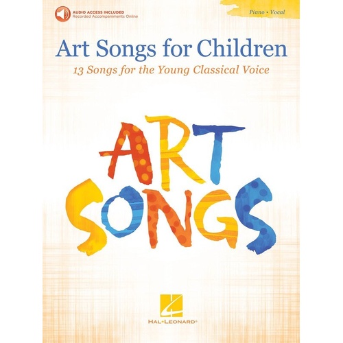 Art Songs for Children Book and Online Accompaniments