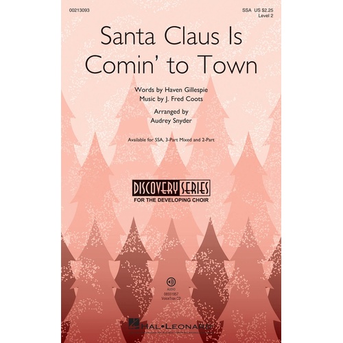 Santa Claus Is Comin To Town SSA (Octavo)