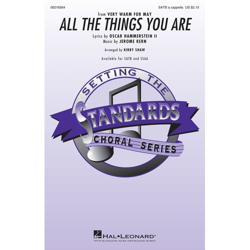 All The Things You Are SATB A Cappella (Octavo)