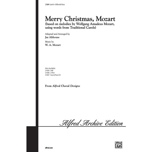 Merry Christmas Mozart SATB Level 4 Arr Althouse