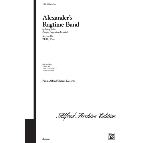 Alexanders Ragtime Band SATB Choral Sheet Music