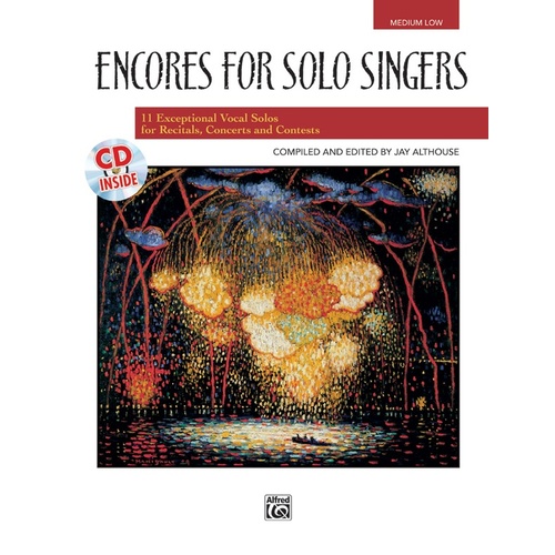 Encores For Solo Singers Medium Low Voice Book/CD