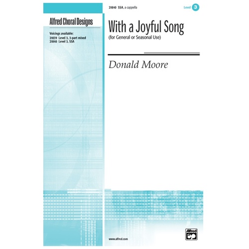 With a Joyful Song SSA Unaccompanied Level 3 Choral Sheet Music