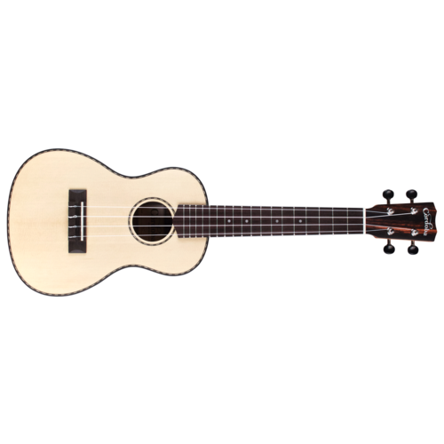 Cordoba 21-C Concert Ukulele with Solid Spruce Top and Ebony Body and Deluxe Bag