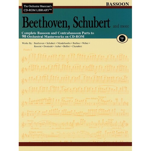 Beethoven Schubert CD Rom Lib Bassoon V1 (CD-Rom Only)