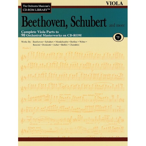Beethoven Schubert CD Rom Lib V1 Viola V1 (CD-Rom Only)