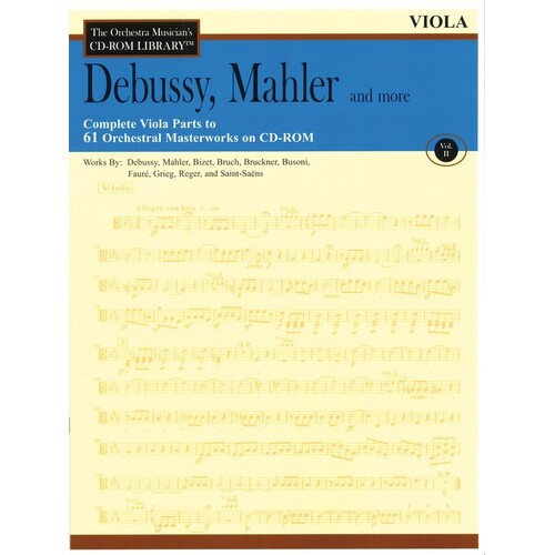 Debussy Mahler and More CD Rom Lib V2 Viola (CD-Rom Only)