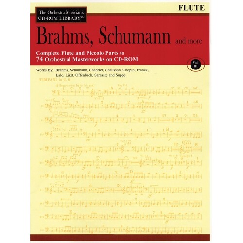Brahms Schumann and More Flute V3 CD Rom Lib (CD-Rom Only)