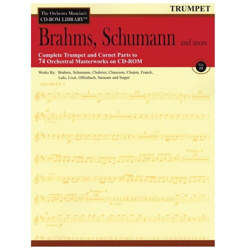 Brahms Schumann and More CD Rom Lib Trumpet V3 (CD-Rom Only)
