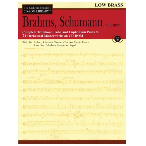 Brahms Schumann And More CD Rom Lib Low Brass V3 (CD-Rom Only)