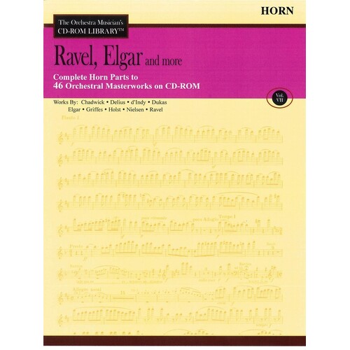 Ravel Elgar and More CD Rom Lib French Horn V7 (Softcover Book/CD-Rom)