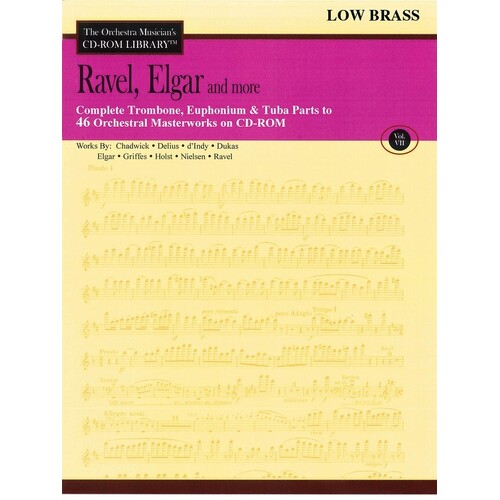 Ravel Elgar And More CD Rom Lib Low Brass V7 (Softcover Book/CD-Rom)