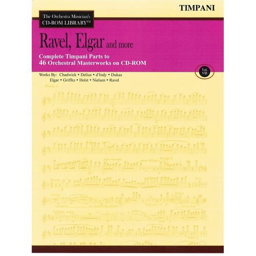 Ravel Elgar and More CD Rom Lib Timpani V7 (Softcover Book/CD-Rom)