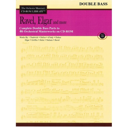 Ravel Elgar and More CD Rom Lib Double Bass V7 (Softcover Book/CD-Rom)
