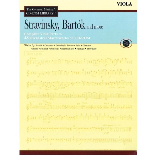 Stravinsky Bartok and More V8 CD Rom Lib Viola (CD-Rom Only)
