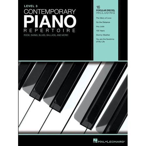 Contemporary Piano Repertoire Level 3 Easy Piano - 16 Hit Songs Arranged for Piano Solo, 80 Pages, Hal Leonard