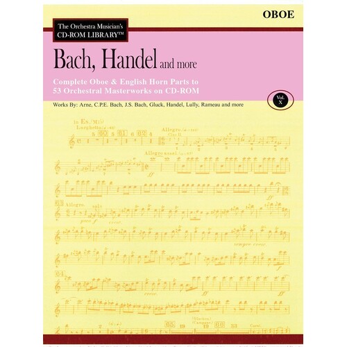 Bach Handel and More Oboe CD Rom Lib V10 (CD-Rom Only)